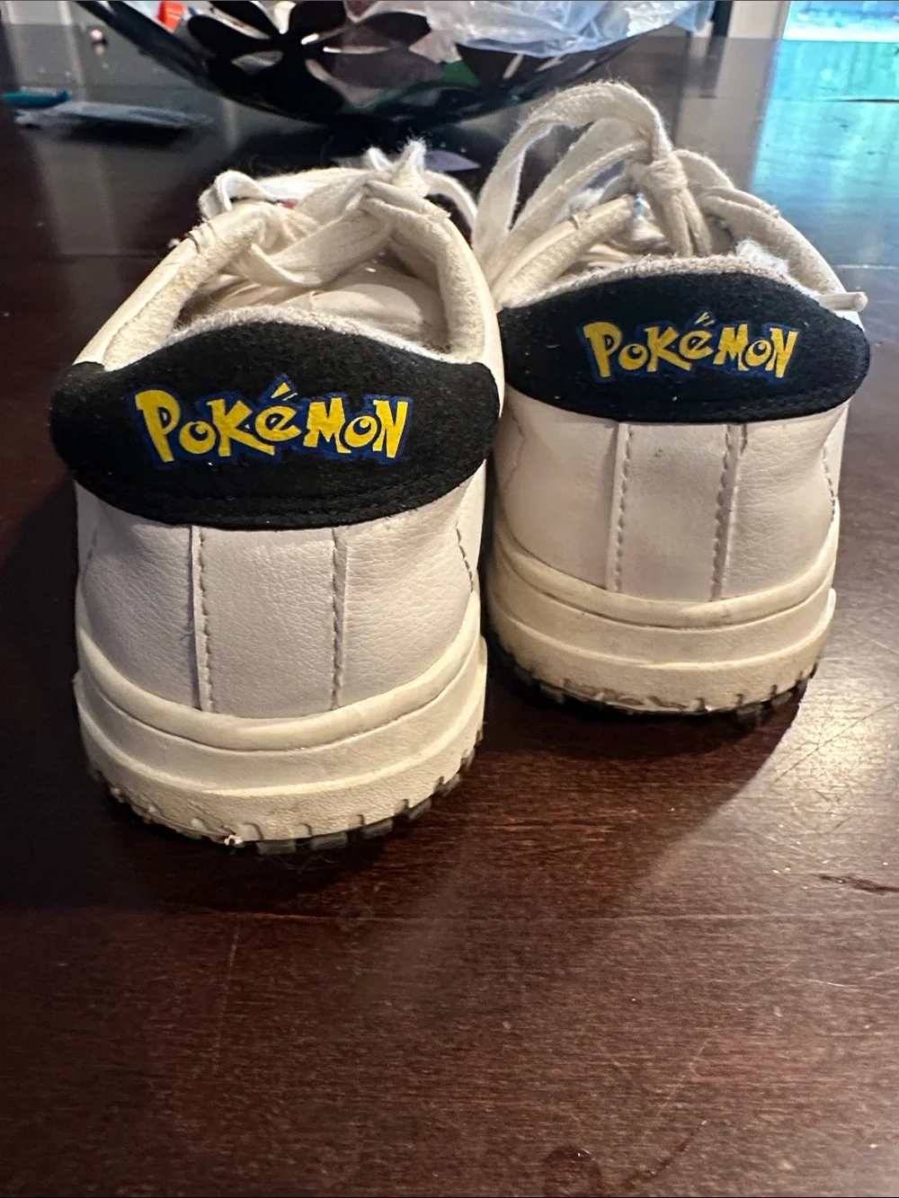 Zara White Kids Sneakers with Pikachu & Poké Ball Embroidery